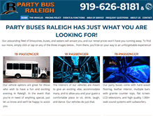 Tablet Screenshot of partybusesraleigh.com